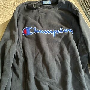 Champion Black Crewneck Sweater
